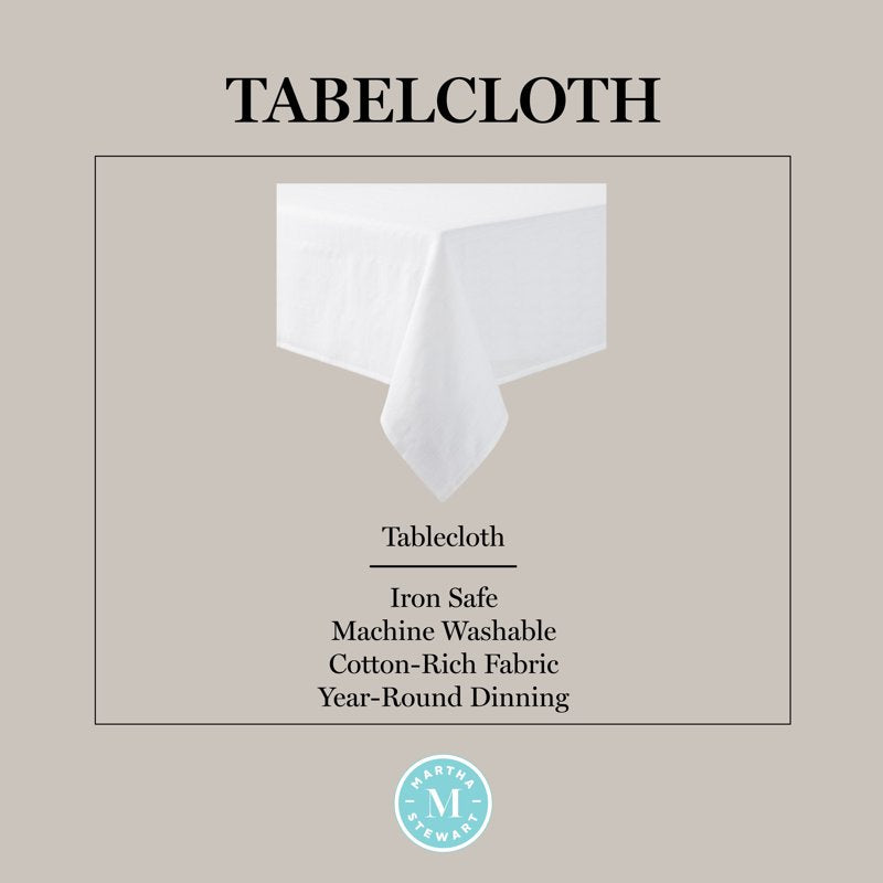 Honeycomb Fabric Tablecloth - White, 60" x 84"