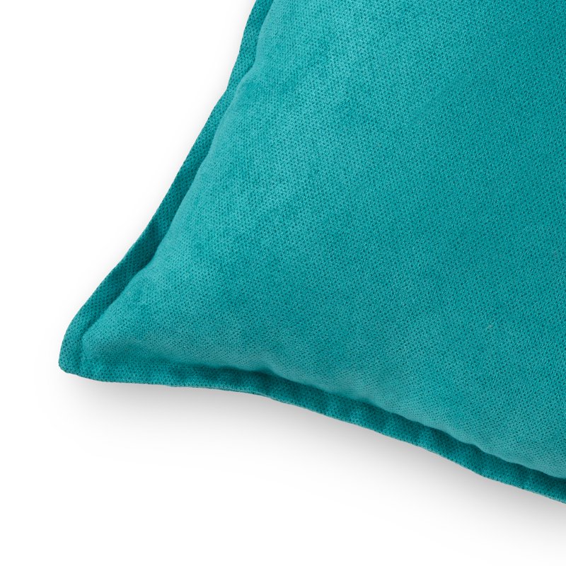 Peacock Faux Suede Decorative Square Throw Pillow with Flange 18x18