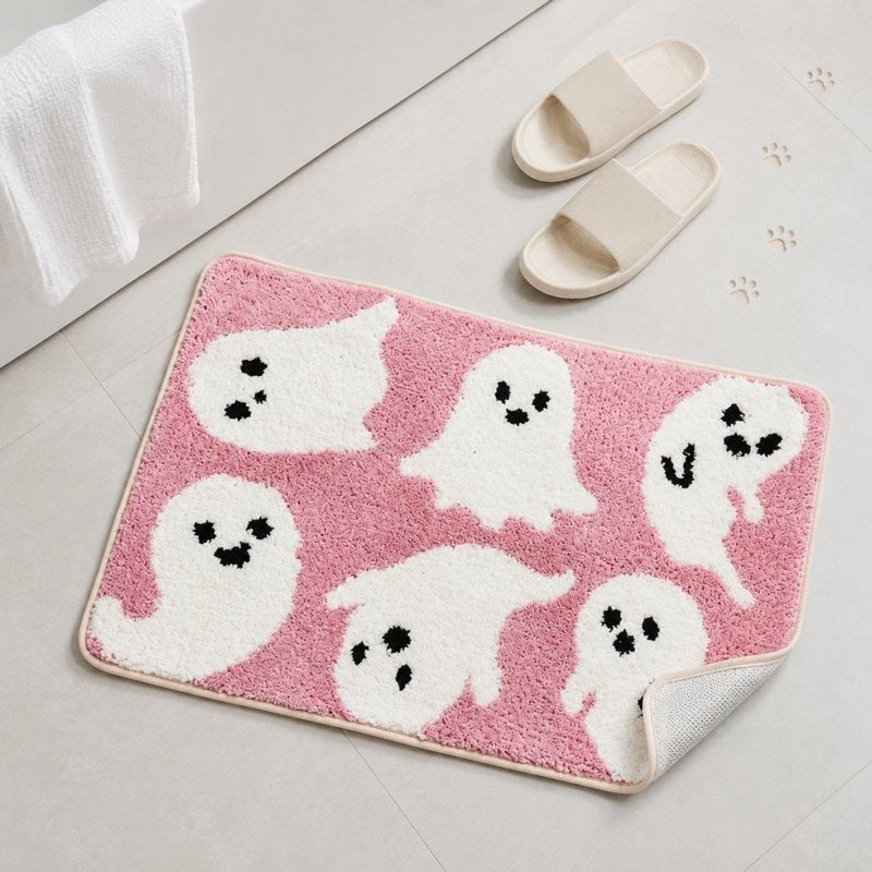 Halloween Door Mat - Ghost G Design 24x16 Inch Non-Slip Entryway Rug