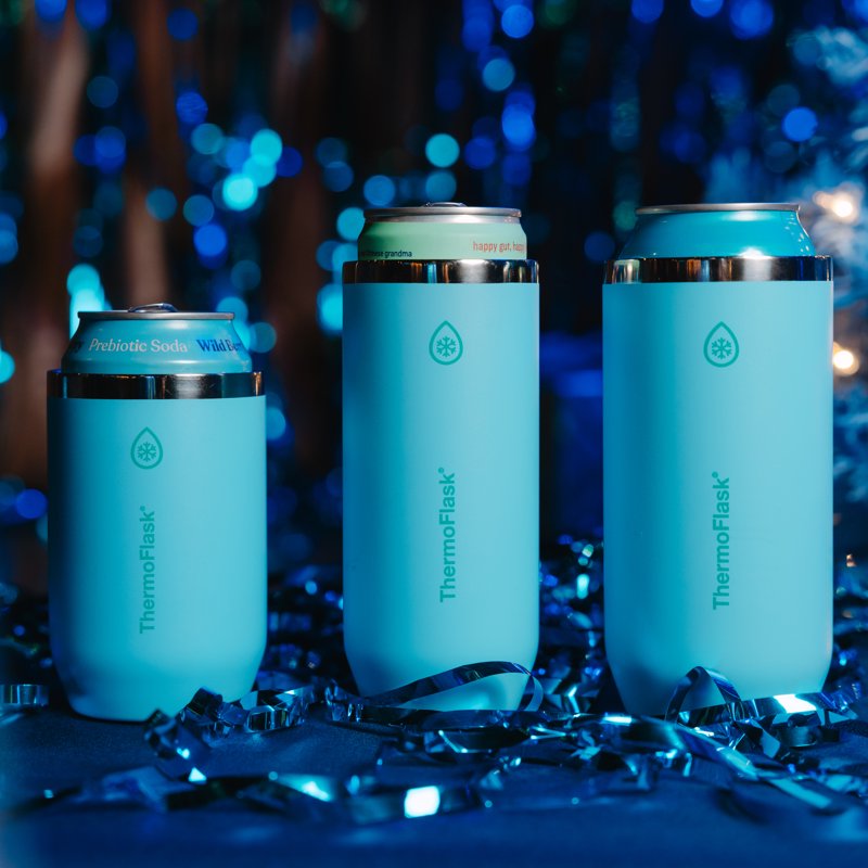 12 oz Insulated Can Cooler and Cup - Vivid Blue
