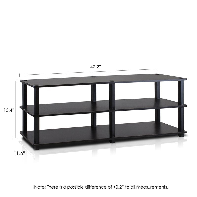 No Tools 3-Tier Entertainment TV Stand - Black