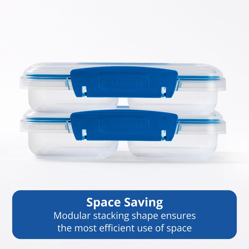 Small Divided Snack Container - 0.37 Qt Meal Prep Box