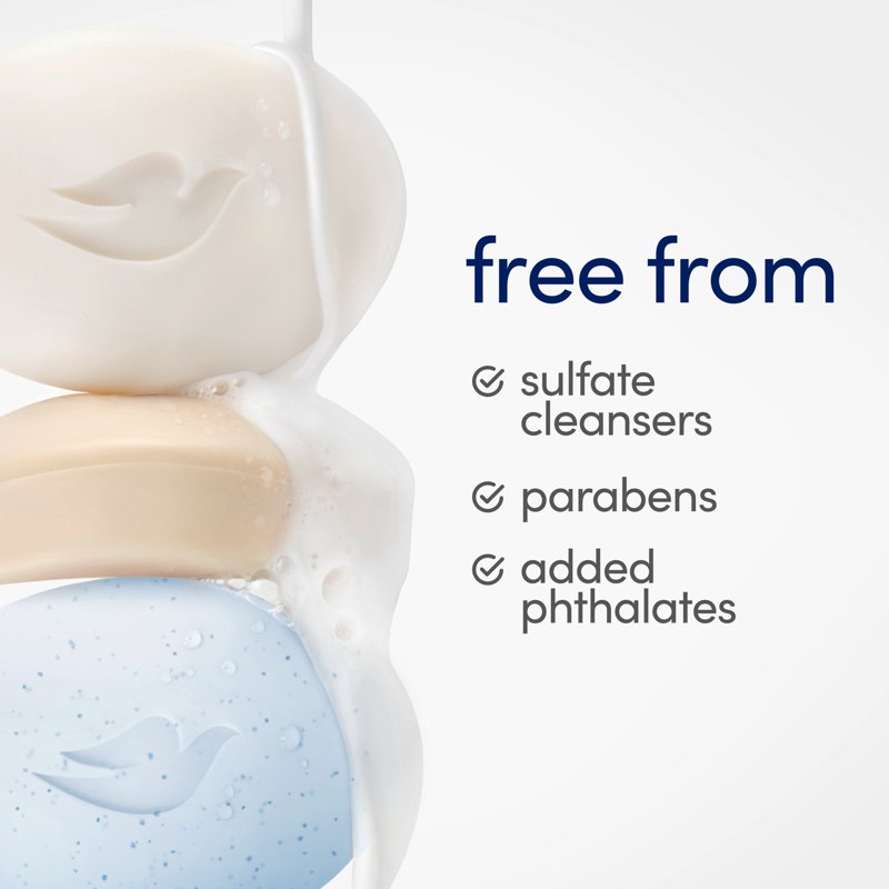 Gentle Exfoliating Beauty Bar Soap - Moisturizing Cleansing Bar, 8-Pack