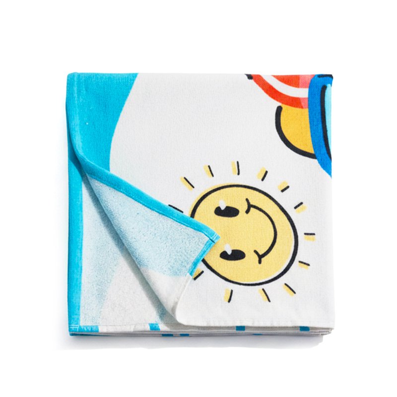 Kids Beach Towel 30 x 60 Inches - Fun Sup Dog Design, Cotton Blend