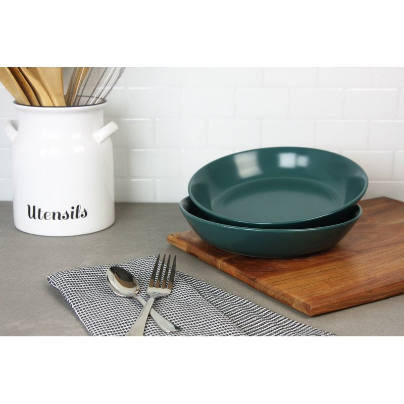 Emerald Green Round Dinner Bowl Set of 2 - 9.5" / 36 oz