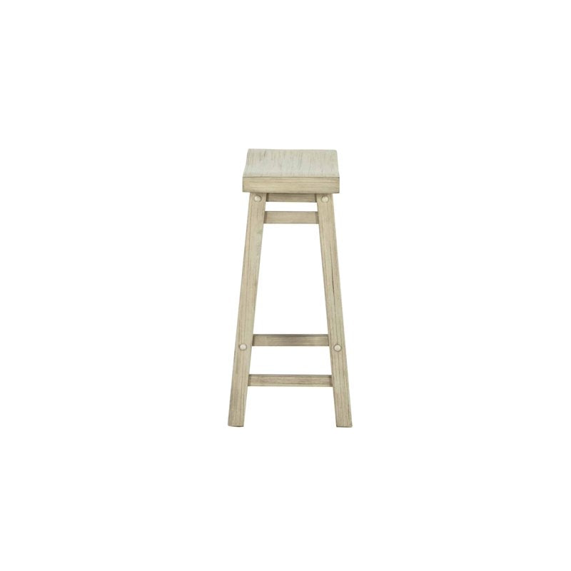 Saddle Counter Stool - 24" Eco-Friendly Rubberwood - Sawgrass Finish