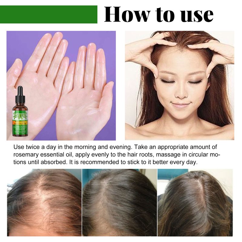 Nourishing Hair Oil with Rosemary & Castor for Dry Scalp - 1.01 fl. oz