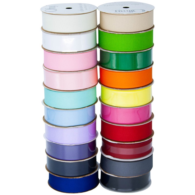 (4 Pack) Offray Regal Purple Grosgrain Ribbon 7/8 Inch x 18 Feet - Craft & Gift Wrap