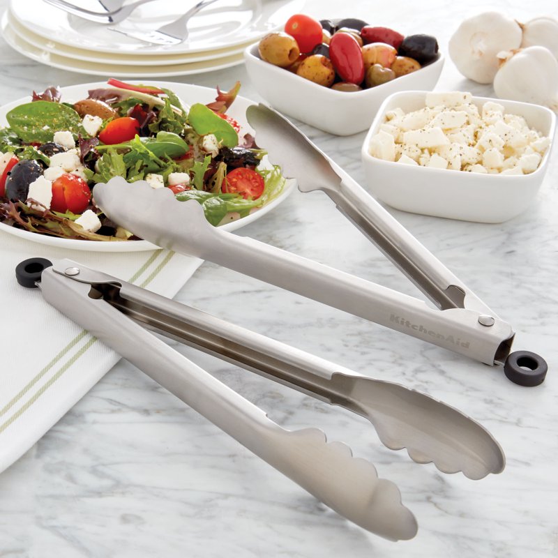 Stainless Steel Utility and Serving Tong Set - 2 Pieces