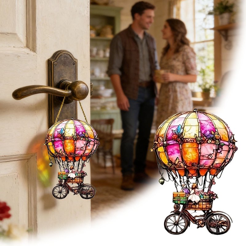 Hot Air Balloon Sun Catcher Window Garden Ornament - Colorful Acrylic - Variation of THIS listing 085