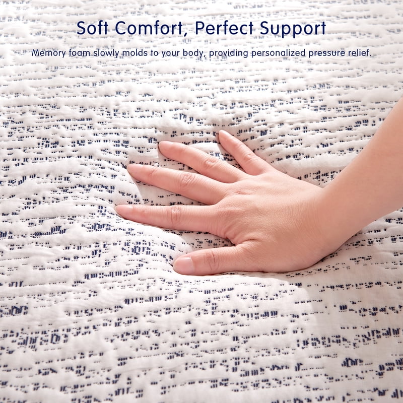 Twin XL Gel Memory Foam Mattress Topper - Plush, Cooling, 4 Inch, Non-Slip & Washable Cover
