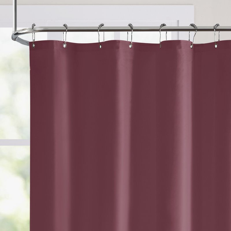 Heavy Duty PEVA Shower Liner - Burgundy, 72 x 72 Inches - Hotel Style