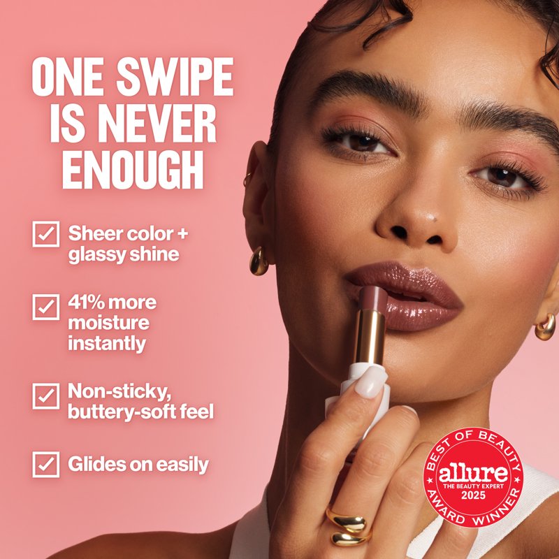 Glass Shine Tinted Lip Balm - Moisturizing Sheer Color Lip Treatment