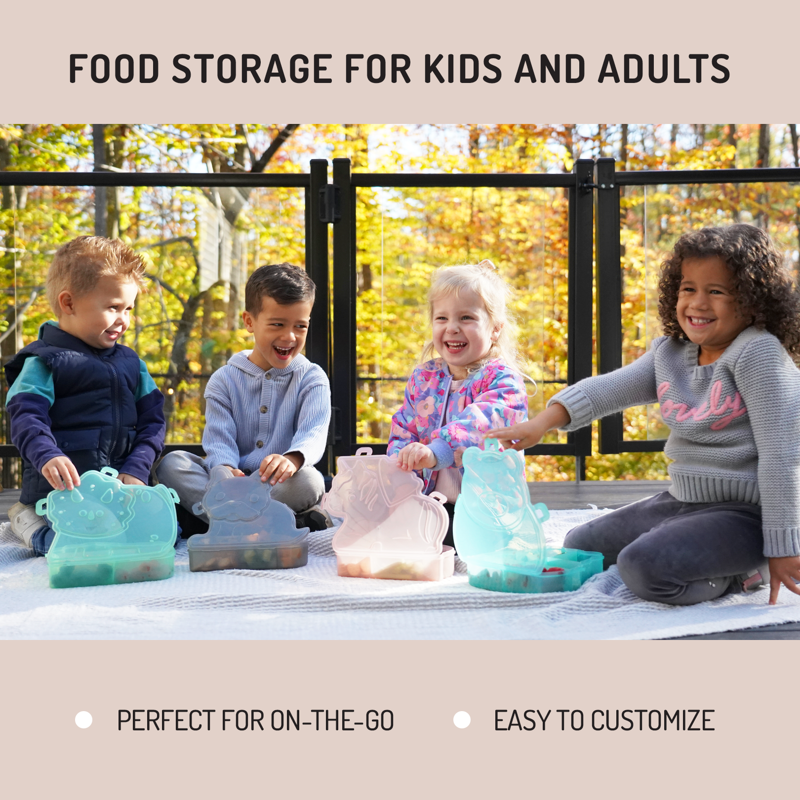 Toddler Snack Container with Spill-Proof Lid - Blue