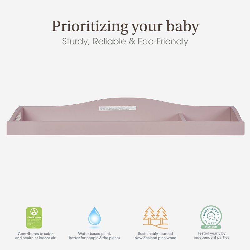 Diaper Changing Tray for Double Dresser - Dusty Rose