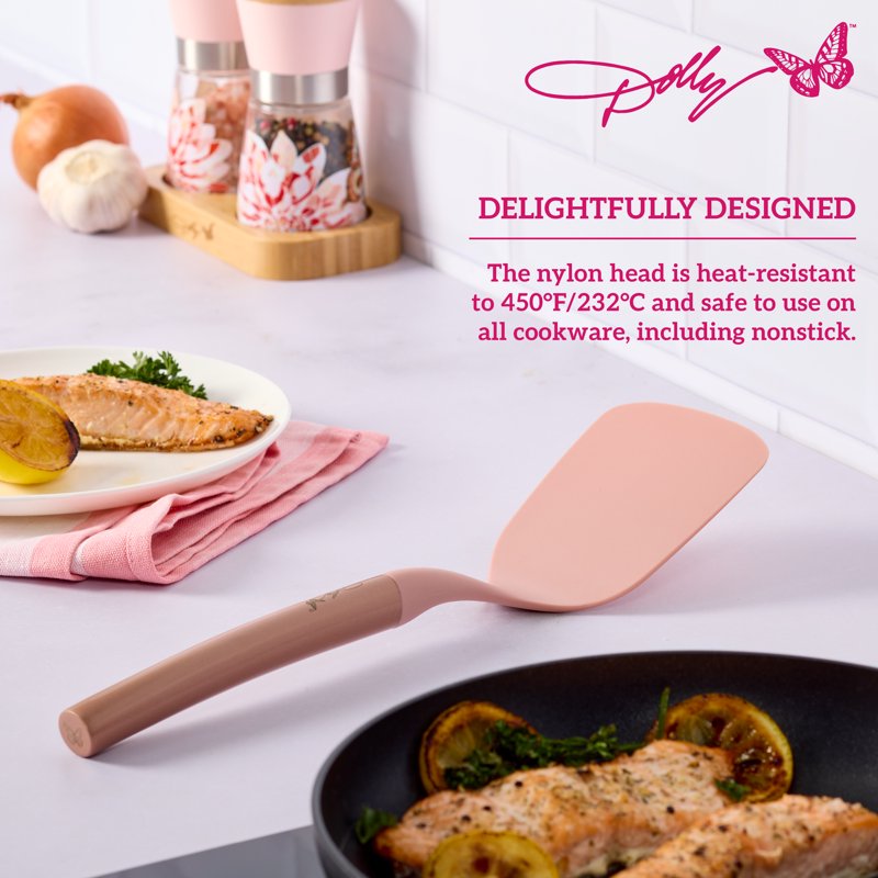 Stainless Steel Short Turner with Blush Design