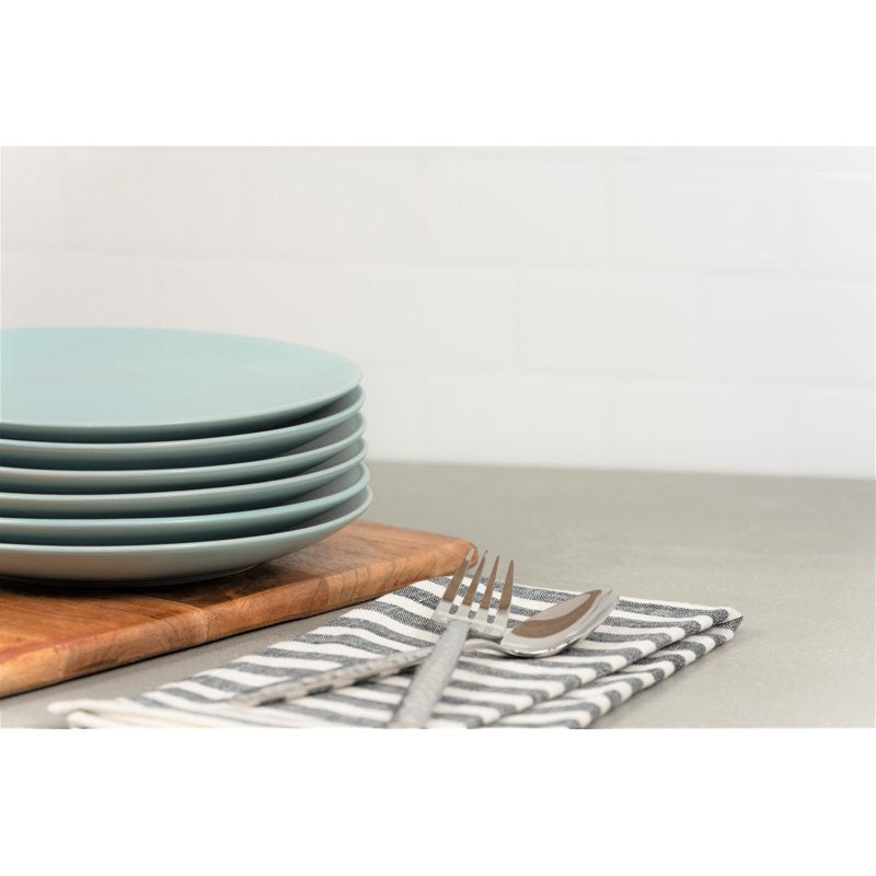 Coupe Salad Plates Set of 6 - 8.25" Matte Mineral Blue