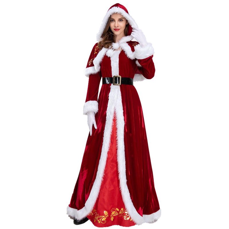 Women's Christmas Erogenous Costume - Red, XL