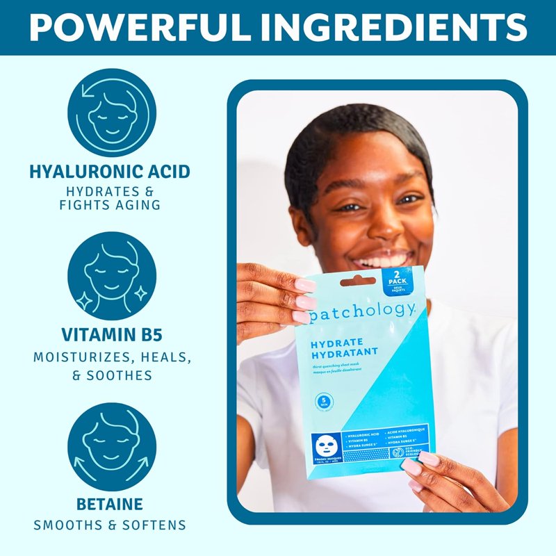 Hydrating Sheet Face Masks with Hyaluronic Acid & Vitamin B5