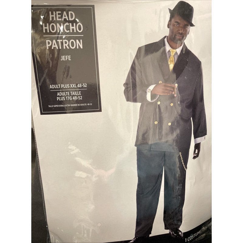 Plus Size Head Honcho Men's Costume - Gangster Outfit for Adults