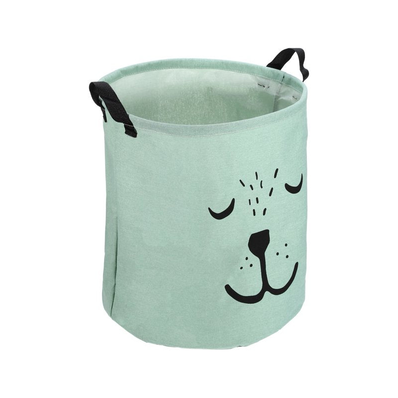 Foldable Cylindrical Laundry Basket - 40L Portable Storage Bin