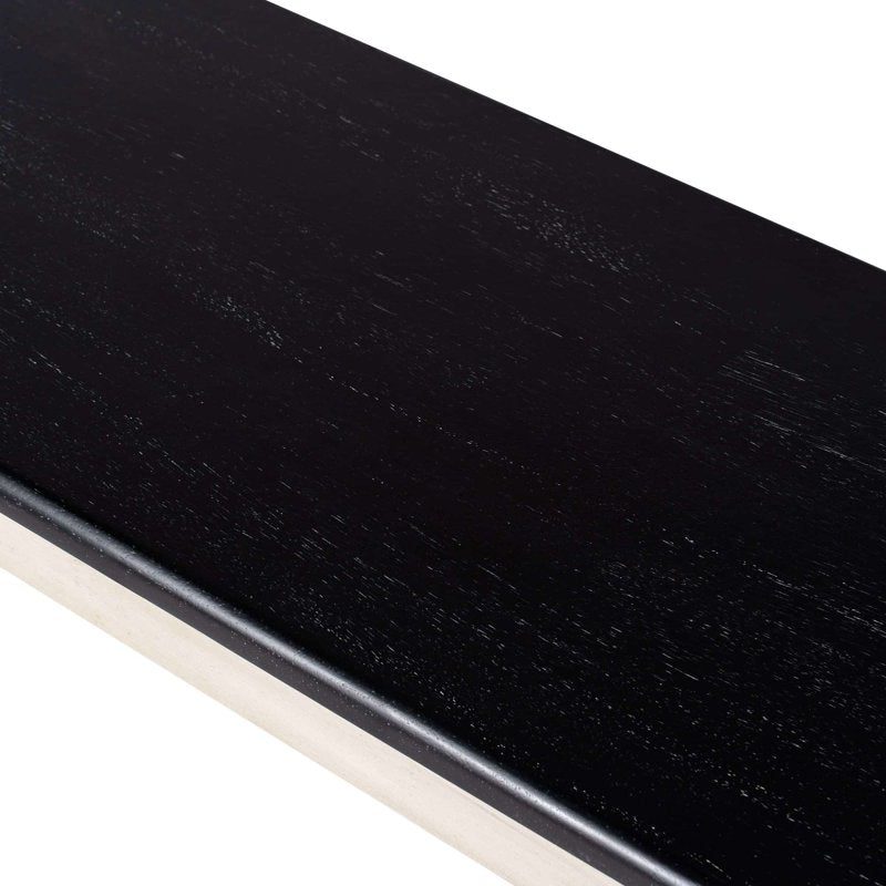 Shaker Backless Dining Bench - European Black Ash & Antique White