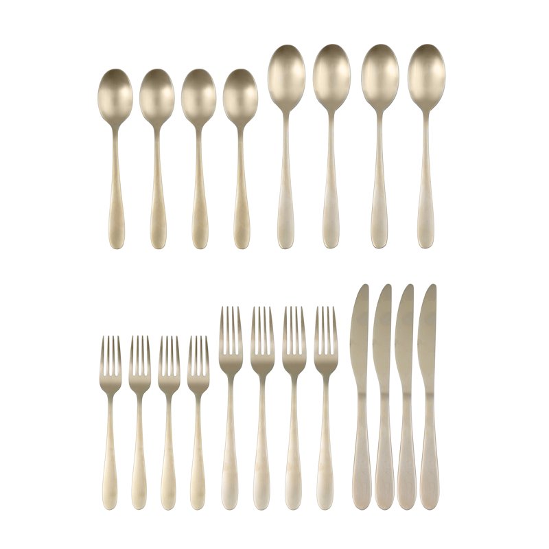 Champagne Satin 20-Piece Flatware Set - Service for 4