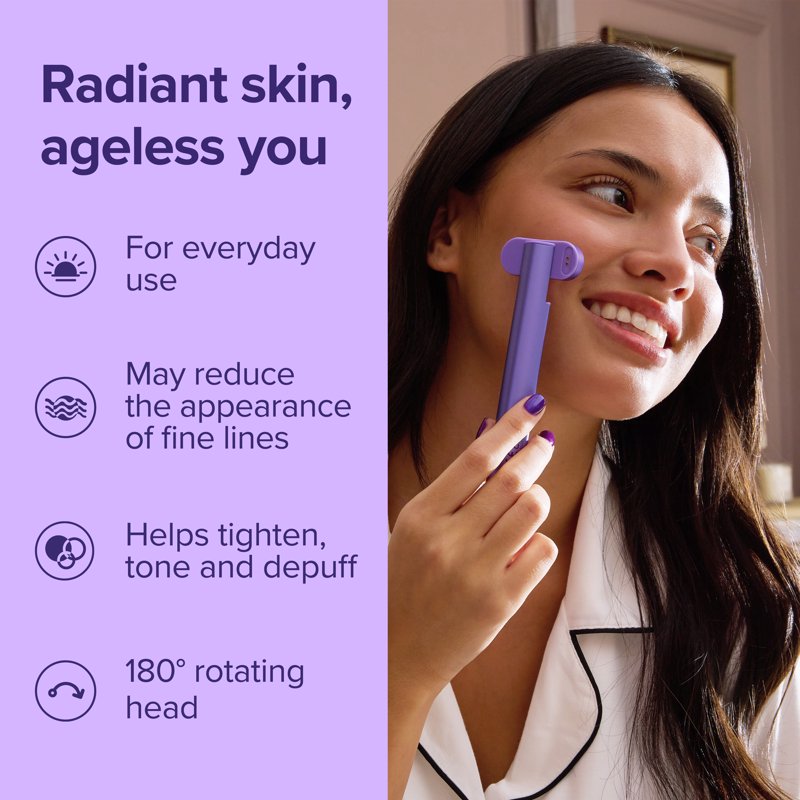 Red Light Therapy Vibrating Facial Wand for Anti-Aging and Skin Radiance