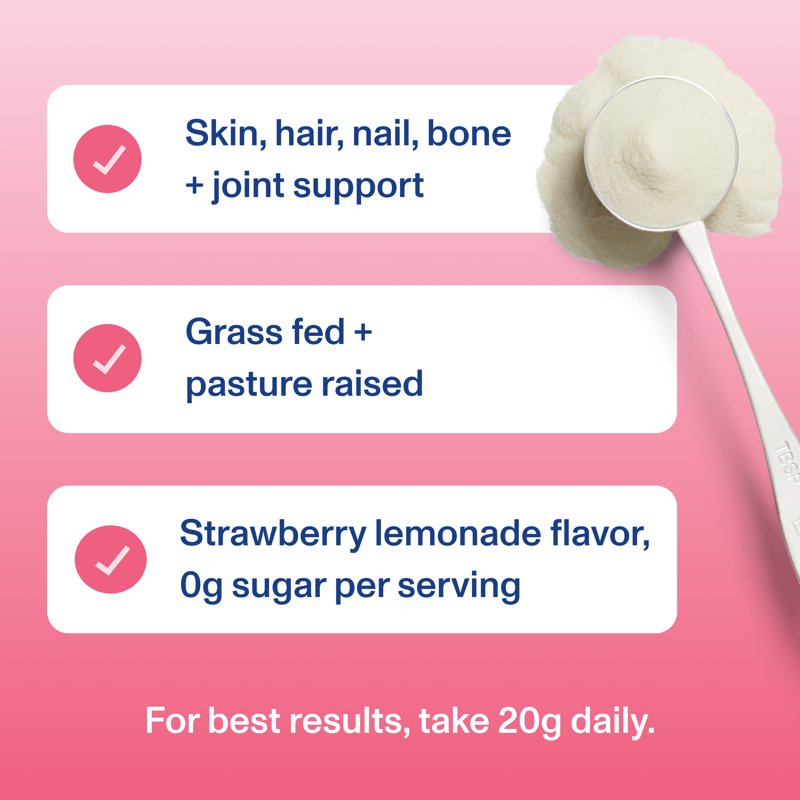 Grass-Fed Collagen Peptides Powder - Supports Hair, Skin, Nails & Joints