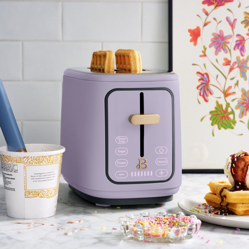 2-Slice Toaster with Touch-Activated Display - Lavender
