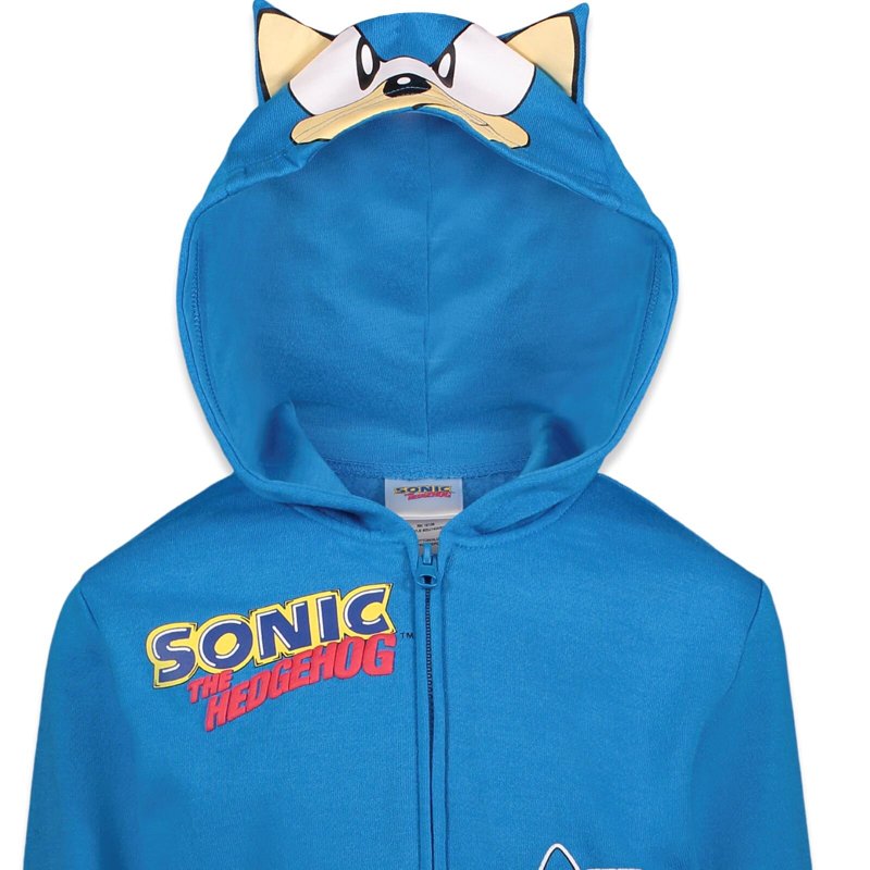 Toddler Boys Sonic the Hedgehog Fleece Zip-Up Hoodie - Blue 2T Variation