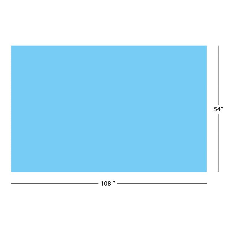 Light Blue Rectangular Plastic Table Cover - 54" x 108" - Single