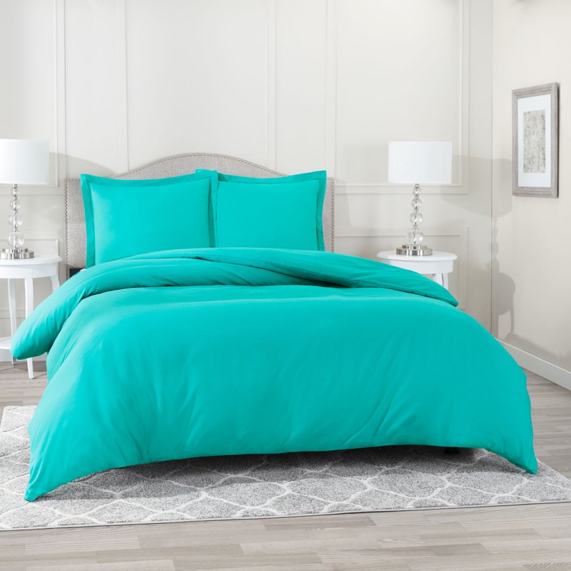 Hearth & Harbor 3-Piece Teal Duvet Cover Set - California King