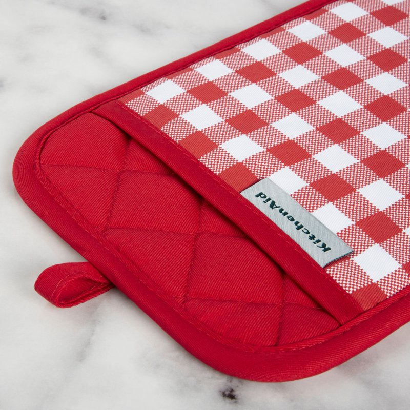 Pot Holder Set - 2-Pack Gingham in Passion Red, 7"x10"