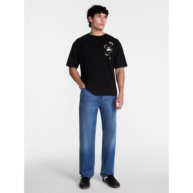 Nightmare Before Christmas Jack Skellington Halloween Graphic Tee - Black Wash 2XL