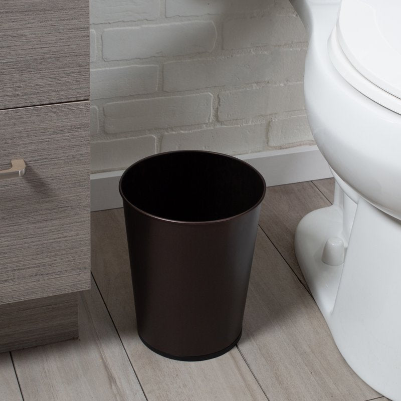 Iron Bathroom Trash Can - 2 Pack, Oil-Stained Bronze