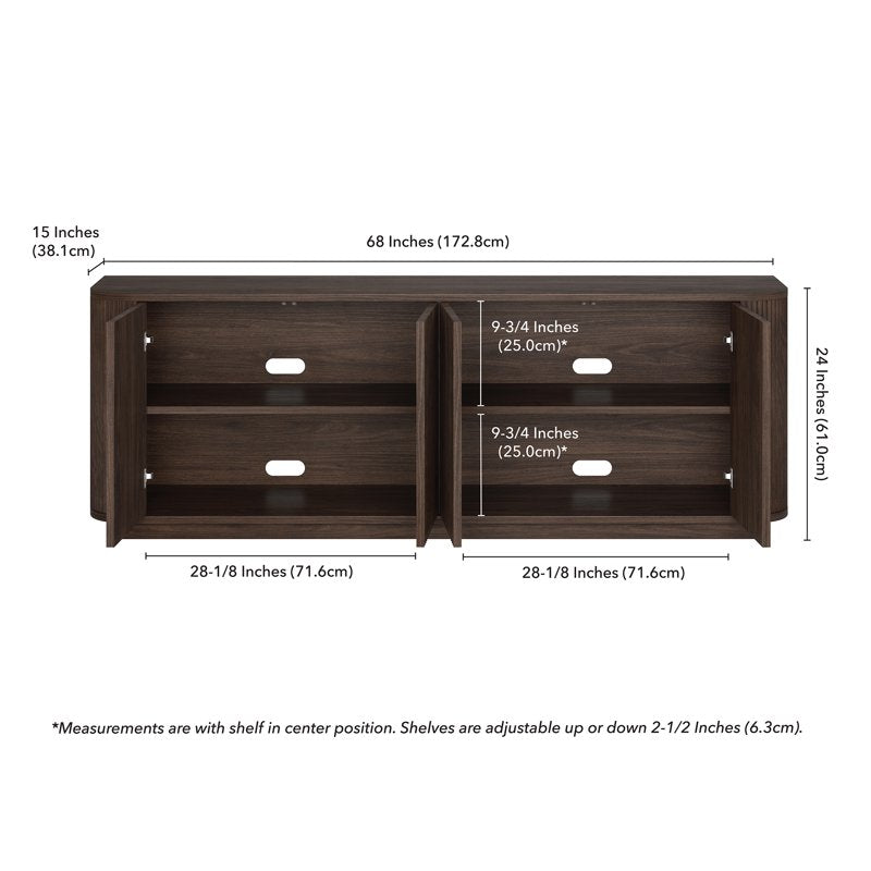 Transitional TV Stand for TVs up to 75" - Multiple Colors