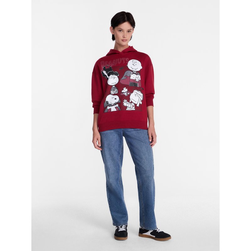 Peanuts Women's Halloween Graphic Fleece Hoodie Merlot S - Cozy Costume Layer