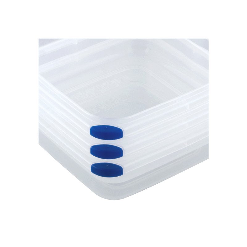 Airtight 4.0 Cup Square Food Storage Container - 6 Count, Blue