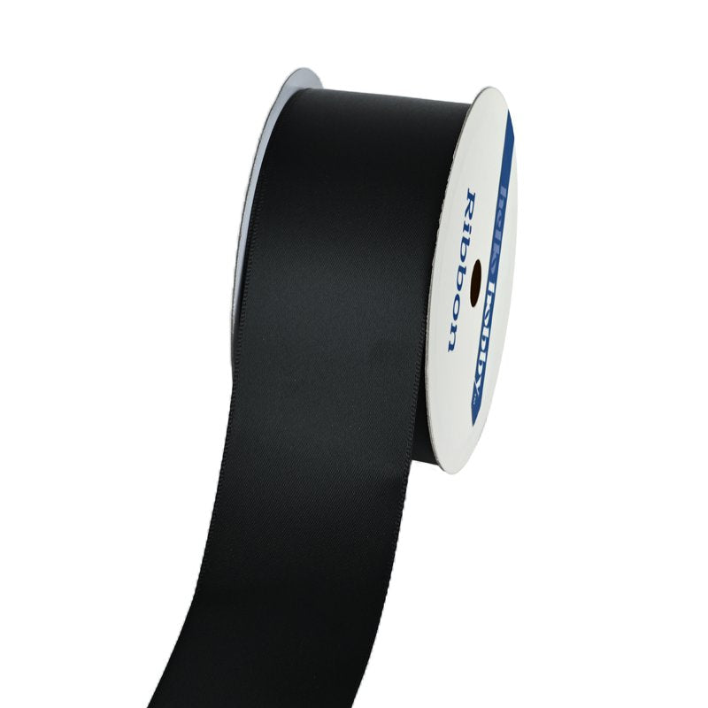 Black Satin Ribbon 1.5 Inch Wide - 7 Yards for Crafts & Gift Wrapping