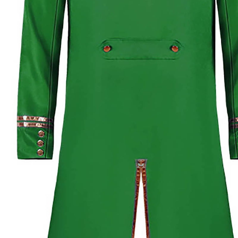 Men's Retro Tuxedo Costume - Green, Small Halloween Party Wear