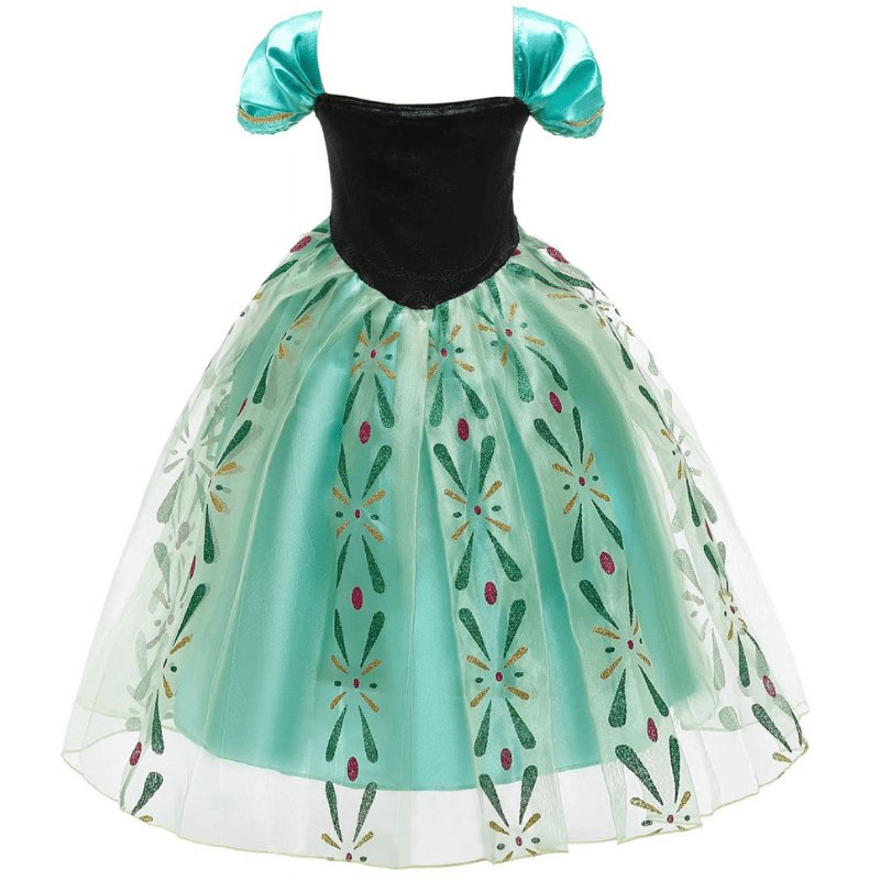 Girls Princess Costume Dress with Accessories - Green 9-10 Years, G016-Green(P037)
