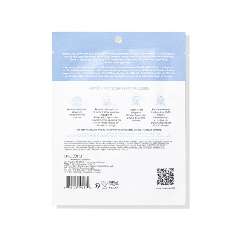 Hyaluronic Acid Hydrating Hydrogel Face Mask for Plump & Refreshed Skin