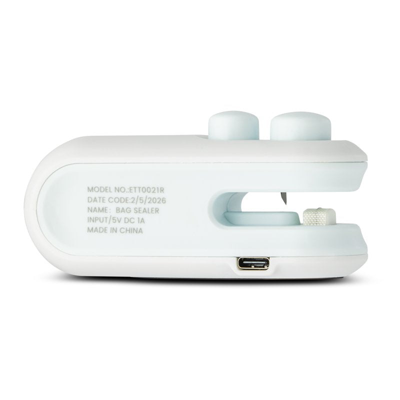 Rechargeable Bag Sealer - Compact USB Snack Freshener - Light Blue
