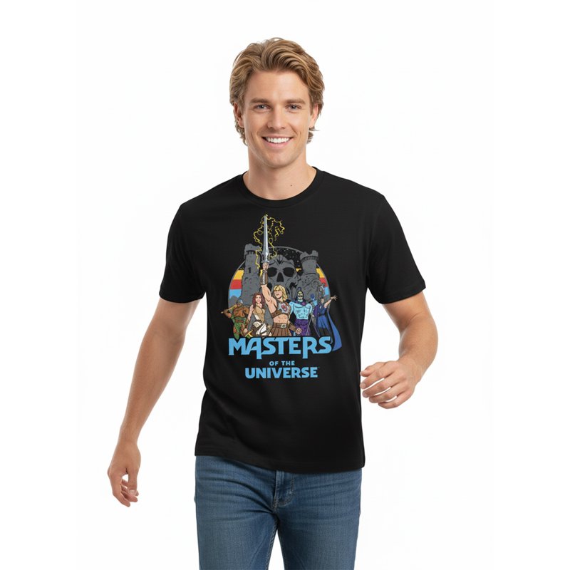 Masters of the Universe Men's & Big Men's Graphic T-Shirt Black 3XL - Vintage Style