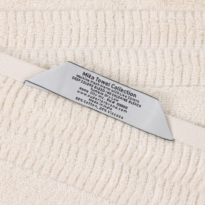 Ivory 9-Piece Cotton & Viscose Blend Towel Set - Soft, Quick Dry Bathroom Towels