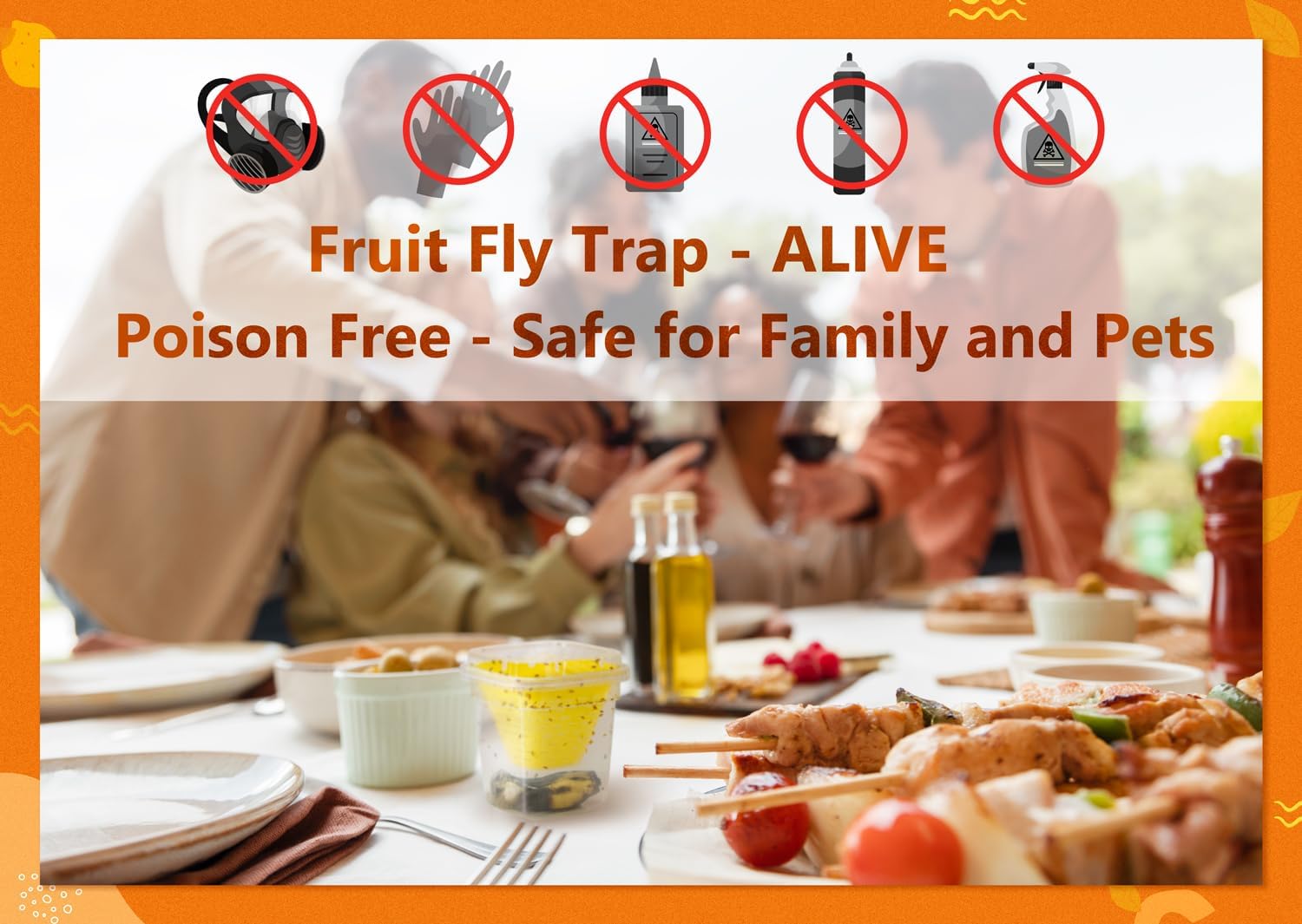 Reusable Fruit Fly Trap by [Brand Name] - Non-Toxic & Safe for Kids and Pets | Easy Kitchen & Home Use