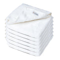 White Extra Large Washcloths Set of 6 Soft Body Cloths 13” x 13” 70% Viscose Derived from Bamboo, 30% Cotton Spa-Like Feel Silky for Skin Cleansing