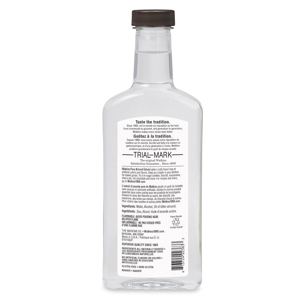 Watkins Pure Almond Extract - 11 oz Bottle for Baking & Flavoring | Natural Ingredients