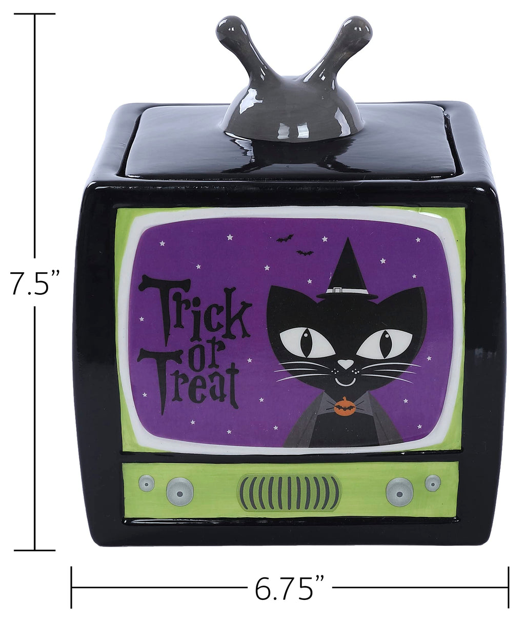 Stephanie Imports Trick or Treat - Vintage TV Halloween Themed Fall Holiday Ceramic Cookie Jar